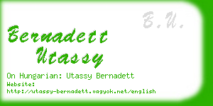bernadett utassy business card